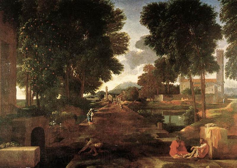 POUSSIN, Nicolas A Roman Road af Germany oil painting art